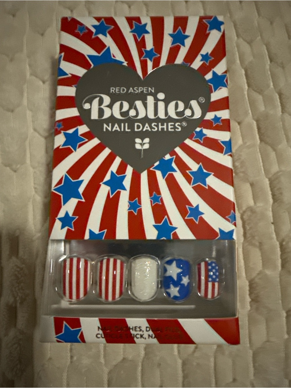 Red Aspen Besties Patriotic Press-On Nails - Red, White & Blue